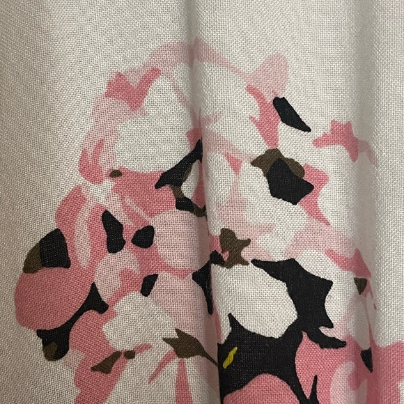 Here & Now Floral Printed Maxi Caftan Coverup Drawstring Cinched Waist - Picture 7 of 12